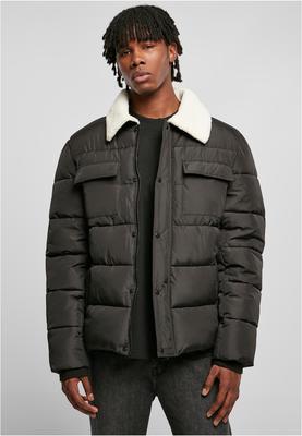 Sherpa Collar Padded Shirt Jacket black 3XL