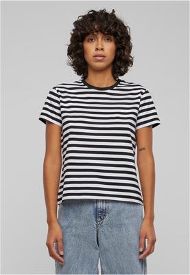Ladies Regular Striped Tee white/black 3XL