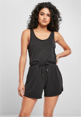Ladies Short Sleevless Modal Jumpsuit black 3XL