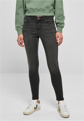 Ladies Mid Waist Skinny Jeans midstone washed 30