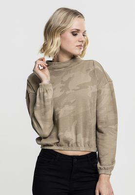 Ladies Camo Turtleneck Crew olive camo L