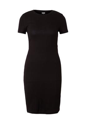 Ladies Basic Slim Fit T-Shirt Dress black 3XL