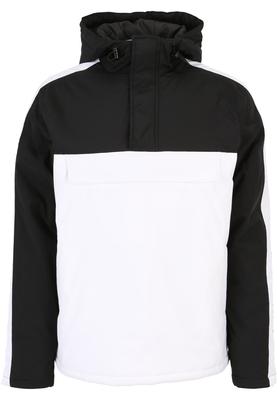 3-Tone Padded Pull Over Hooded Jacket wht/blk/blk L