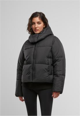 Ladies Hooded Collar Puffer Jacket black L