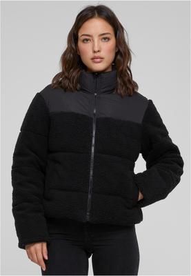 Ladies Short Sherpa Mix Puffer Jacket black/black L