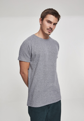Melange Rib Tee white/black L