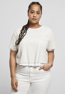 Ladies Full Double Layered Tee blk/gry L
