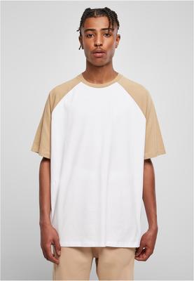 Organic Oversized Raglan Tee white/black 3XL