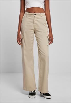 Ladies High Waist Straight Cargo Pants black 26