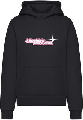 Couldn't Care Less Ladies Fluffy Hoody black 3XL
