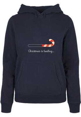 Ladies Christmas Loading Basic Hoody navy M