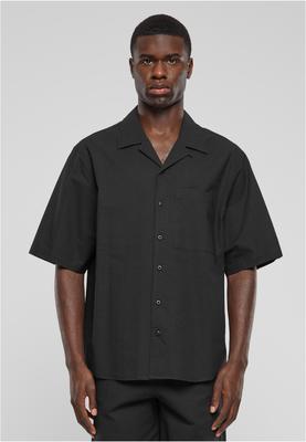 Relaxed Seersucker Short Sleeve Shirt black 3XL