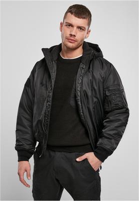 Hooded MA1 Bomber Jacket black  3XL