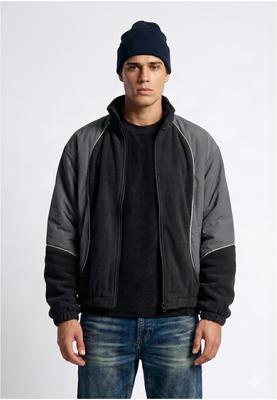 Polarfleece Taslan Track Jacket black/magnet 3XL