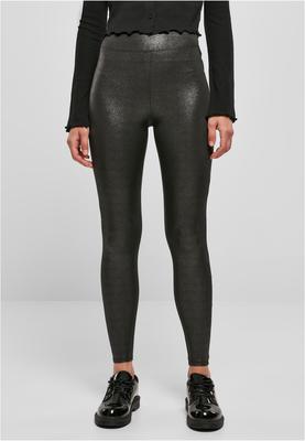 Ladies High Waist Glamour Leggings sparklingblack 3XL