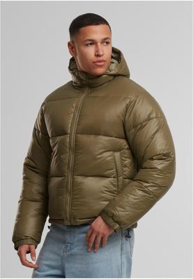 Shiny Puffer Jacket With Hood black 3XL