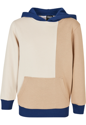 Boys Oversized Color Block Hoody unionbeige/softseagrass 110/116
