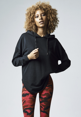 Ladies Oversized Terry Hoody black L