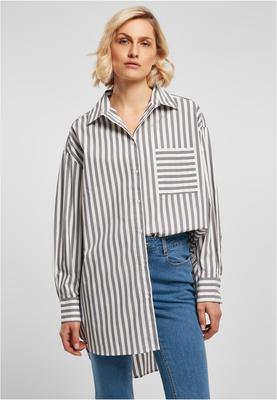 Ladies Oversized Stripe Shirt white/softyellow M
