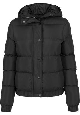 Ladies Hooded Puffer Jacket black L
