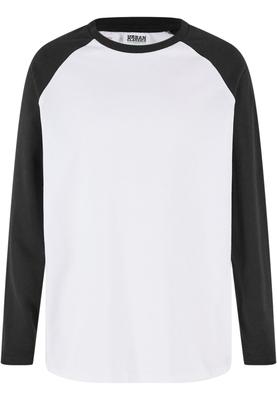 Boys Organic Oversized Raglan Longsleeve white/black 110/116