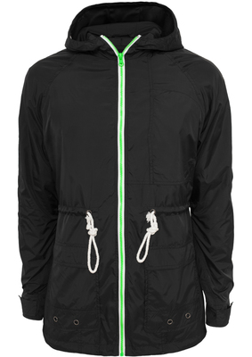 Long Nylon Windbreaker blk/mint/wht 2XL