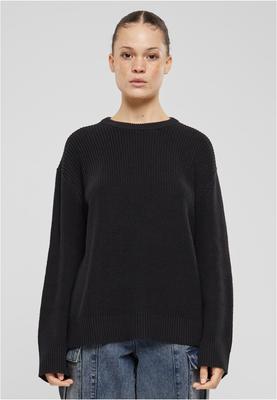 Ladies Rib Knit Sweater black 3XL