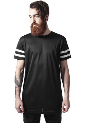 Stripe Mesh Tee blk/wht L