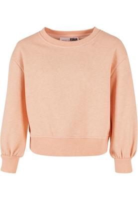 Girls Oversized Color Melange Crewneck papaya melange 110/116
