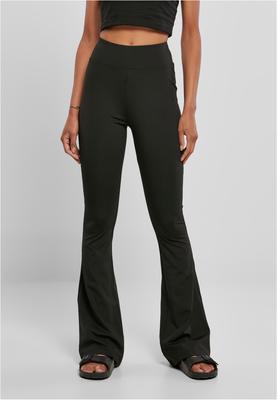 Ladies Recycled High Waist Flared Leggings black 3XL