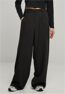 Ladies Ultra Wide Pleat-Front Pants black 26