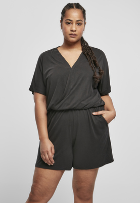 Ladies Short Modal Jumpsuit black 3XL