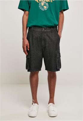 Organic Denim Cargo Shorts black washed 44