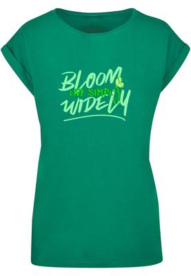Ladies Bloom Widely Extended Shoulder Tee forest green M