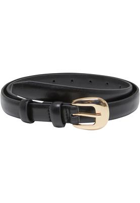 Chunky Buckle Slim Belt black/gold L/XL