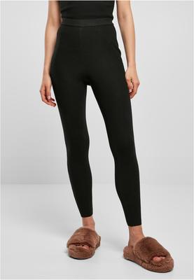 Ladies Rib Knit Leggings black 3XL