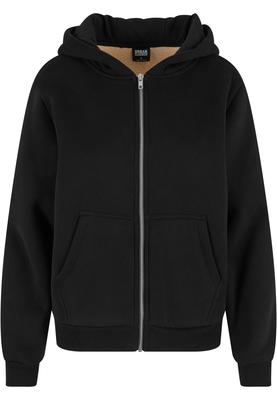 Ladies Bonded Sherpa Zip Hoody black 3XL