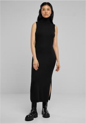 Ladies Knitted Eco Viscose Turtleneck Dress black 3XL