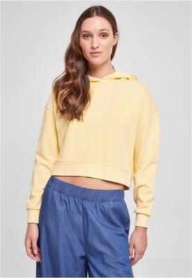 Ladies Short Flower Embroidery Terry Hoody balticblue XL