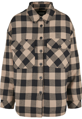 Ladies Flanell Padded Overshirt black/red L