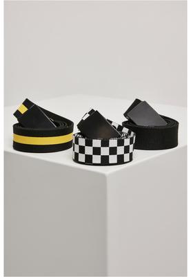 Belts Trio black/white/yellow L/XL