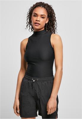 Ladies Sleeveless Rib Turtleneck Body black 3XL