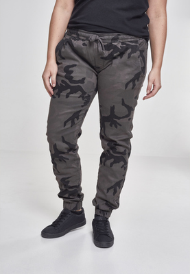 Ladies Camo Jogging Pants olive camo L