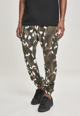 Geometric Camo Stretch Twill Cargo Pants wood camo 30