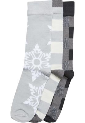 Christmas Snowflakes Socks 3-Pack lightasphalt 43-46