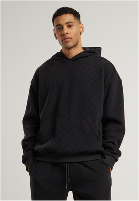 Jacquard Velvet Oversized Hoody black 3XL