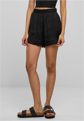 Ladies Viscose Satin Resort Shorts black 3XL
