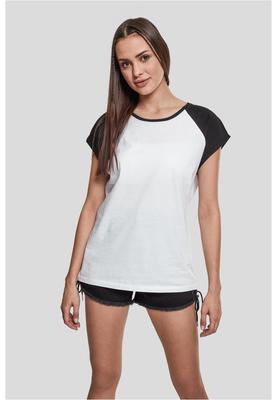 Ladies Contrast Raglan Tee charcoal/black 3XL