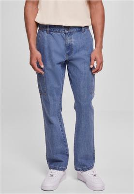 Straight Leg Cargo Jeans light blue washed 28