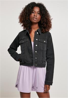 Ladies Organic Denim Jacket black washed 3XL